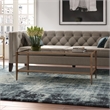 Pemberly Row Modern Rectangle Coffee Table in Brass and Gold with Mirrored Shelf