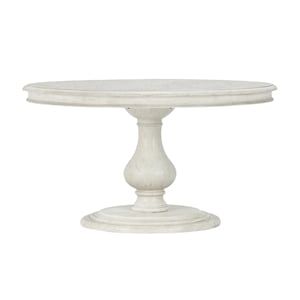Pemberly Row 54&quot Round Solid Wood Dining Table in Distressed Warm Gray