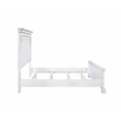 Pemberly Row Wood Standard King Size Panel Bed in White Mist