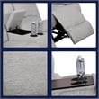 Pemberly Row Contemporary 3-Piece Modern Microfiber Recliner Sofa Set in White