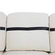 Pemberly Row Contemporary Faux Leather Left Sectional Sofa in White and Black
