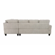 Pemberly Row Contemporary 3PC Left-Facing Sectional Sofa with Ottoman