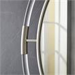 Pemberly Row Contemporary Acrylic/Brushed Silver Round Mirror Mirror