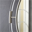 Pemberly Row Contemporary Acrylic/Brushed Silver Round Mirror Mirror