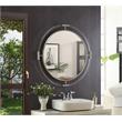 Pemberly Row Contemporary Acrylic/Brushed Silver Round Mirror Mirror