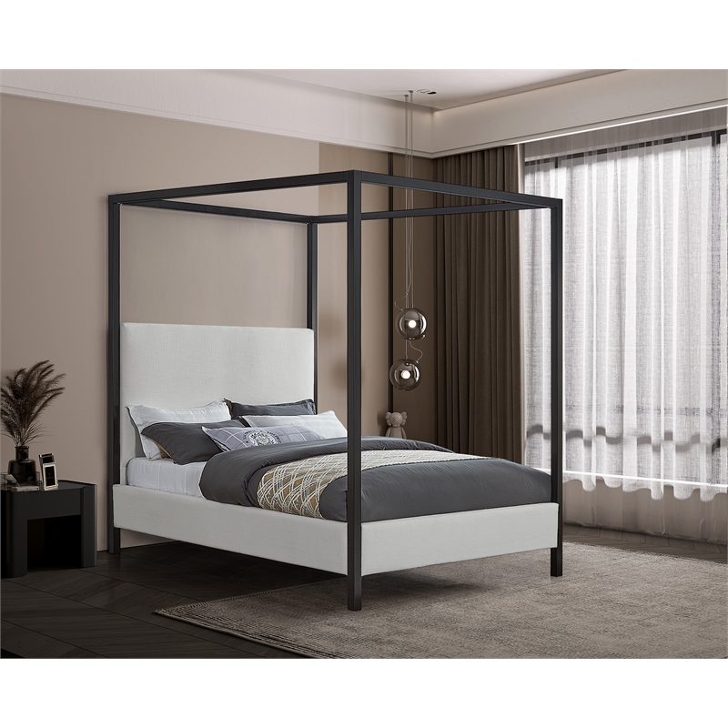 Pemberly Row Contemporary Cream Full Bed - 59
