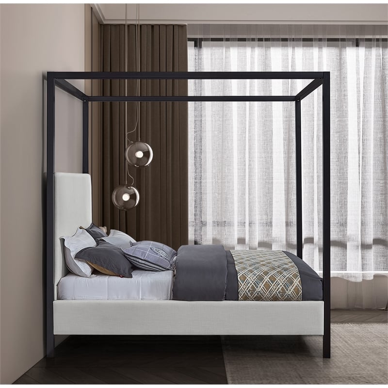 Pemberly Row Contemporary Cream Full Bed - 59