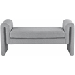 Pemberly Row Contemporary Gray Fabric Bench - 51