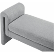 Pemberly Row Contemporary Gray Fabric Bench - 51