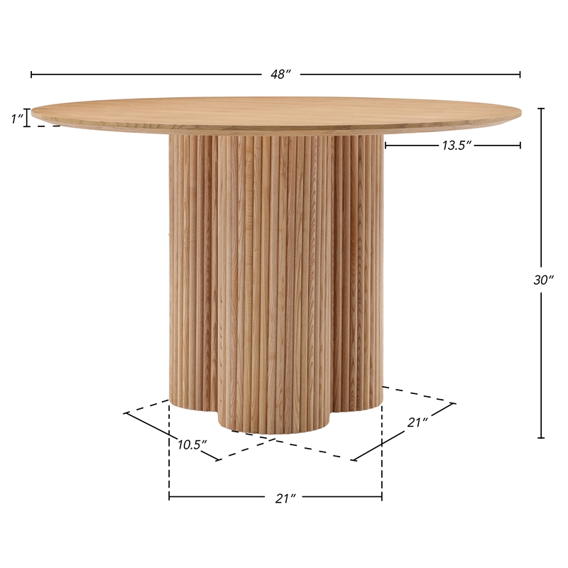 Pemberly Row Mid-Century White Dining Table - 48