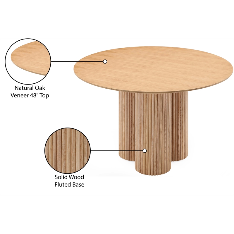 Pemberly Row Mid-Century White Dining Table - 48