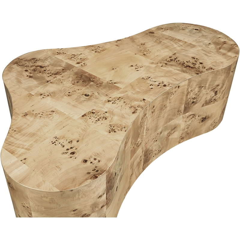 Pemberly Row Contemporary Burl Coffee Table - 23.5