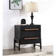 Pemberly Row Contemporary Black Night Stand - 25.5
