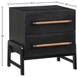 Pemberly Row Contemporary Black Night Stand - 25.5