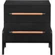Pemberly Row Contemporary Black Night Stand - 25.5