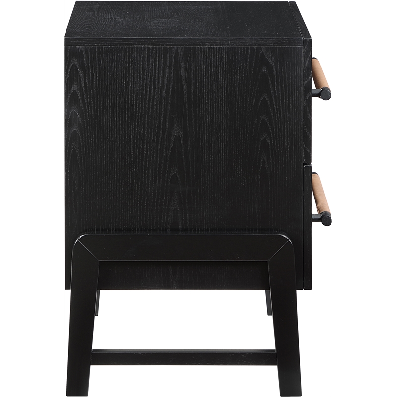 Pemberly Row Contemporary Black Night Stand - 25.5