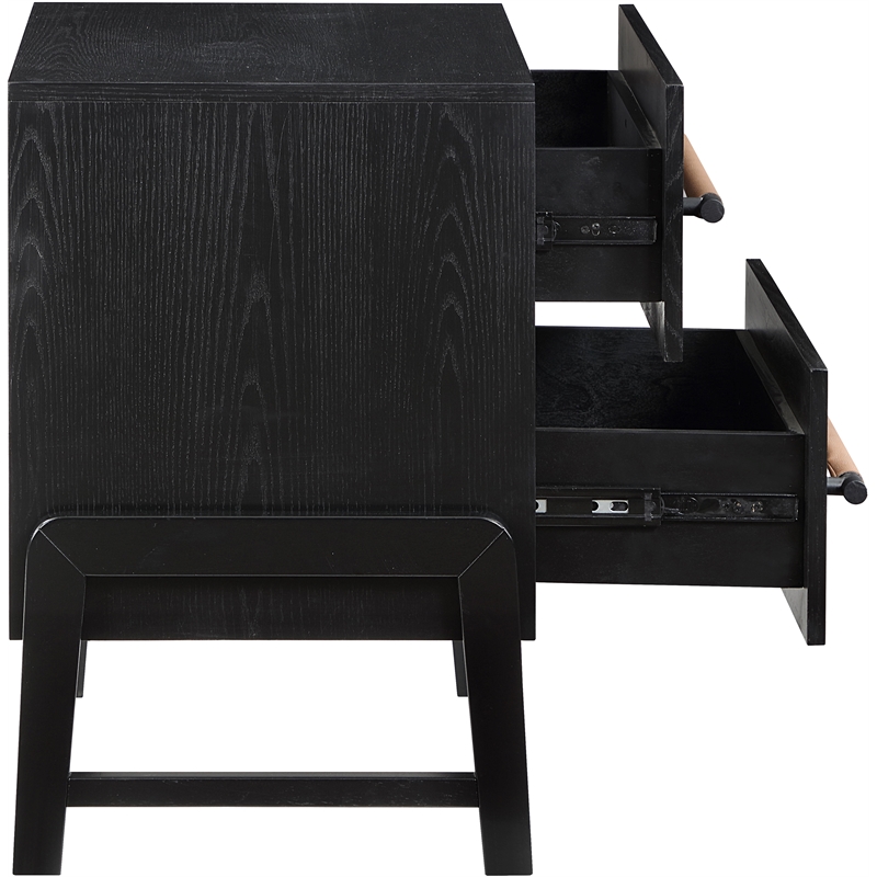 Pemberly Row Contemporary Black Night Stand - 25.5