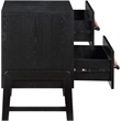 Pemberly Row Contemporary Black Night Stand - 25.5