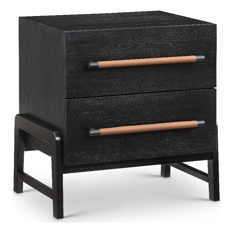 Pemberly Row Contemporary Black Night Stand - 25.5