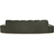 Pemberly Row Contemporary Green Velvet Sofa - 106
