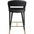 Pemberly Row Modern / Contemporary Soft Black Finish Velvet Stool
