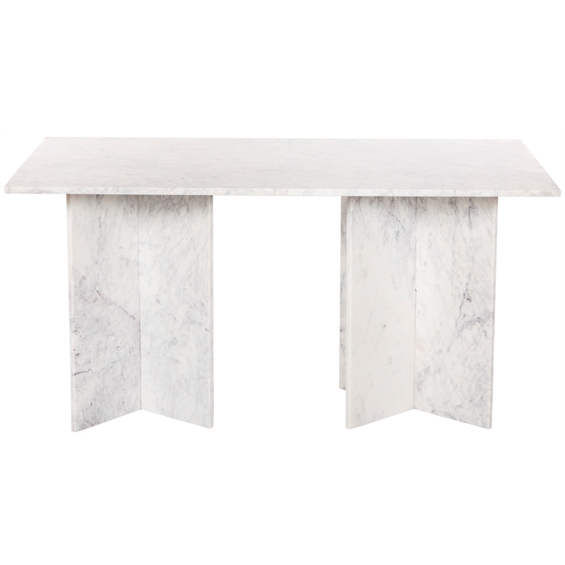Pemberly Row Contemporary White Dining Table - 36