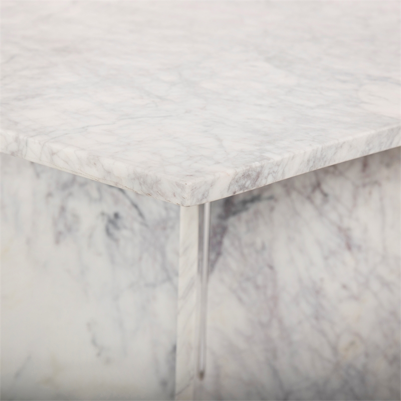 Pemberly Row Contemporary White Dining Table - 36