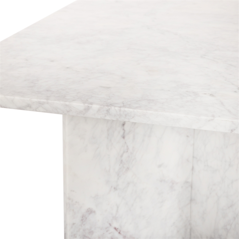 Pemberly Row Contemporary White Dining Table - 36