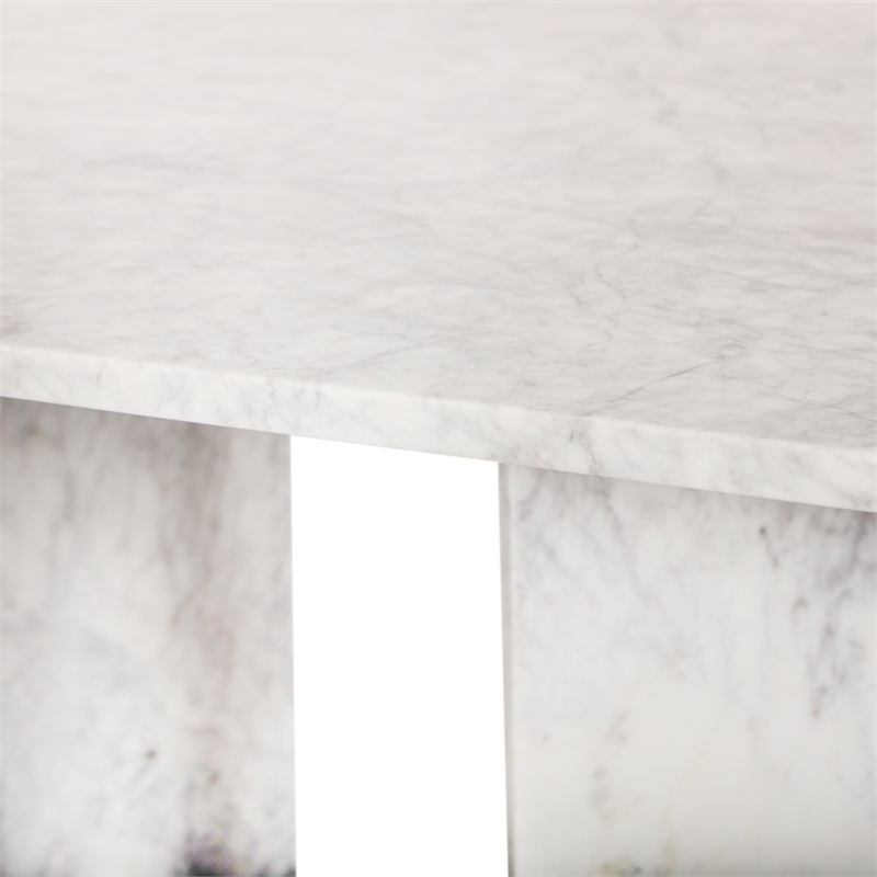 Pemberly Row Contemporary White Dining Table - 36