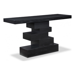 Pemberly Row Contemporary Black Console Table - 56&quotW x 18&quotD x 30.5&quotH