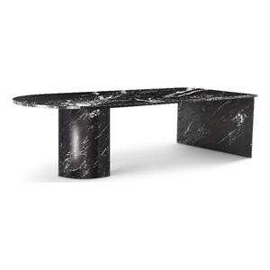 Pemberly Row Contemporary Coffee Table in Black - 54&quotW x 25&quotD x 15&quotH