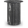 Pemberly Row Contemporary Black Marble End Table - 18