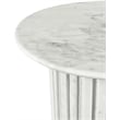 Pemberly Row Contemporary White Marble End Table - 18
