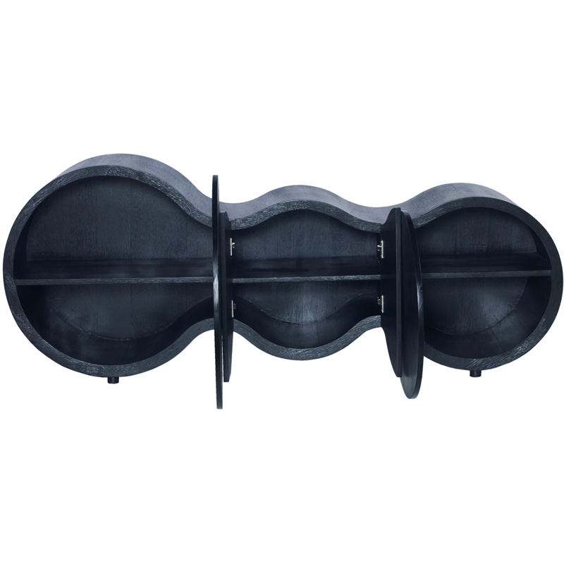 Pemberly Row Contemporary Black Sideboard/Buffet - 76