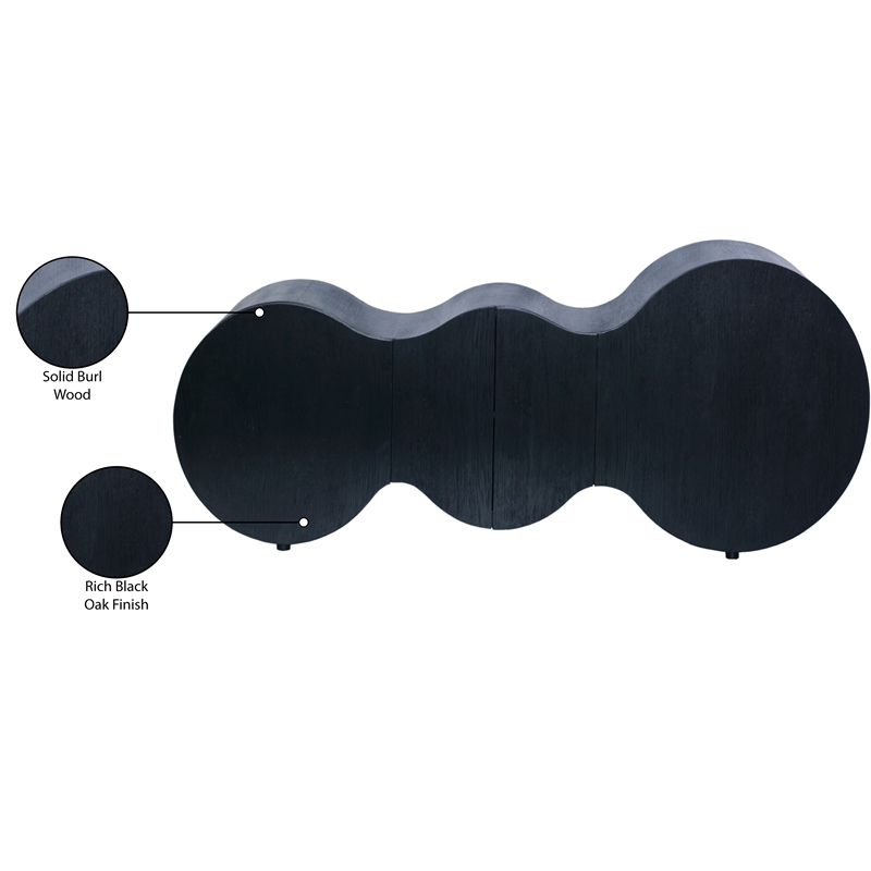 Pemberly Row Contemporary Black Sideboard/Buffet - 76
