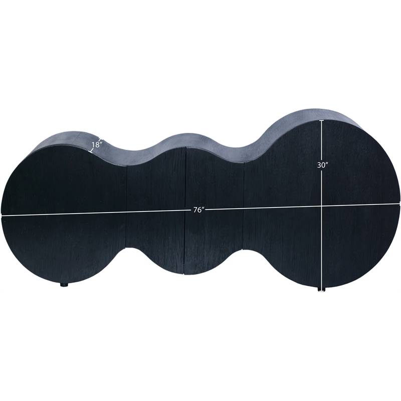 Pemberly Row Contemporary Black Sideboard/Buffet - 76
