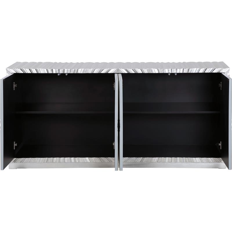 Pemberly Row Contemporary Silver Sideboard/Buffet - 66