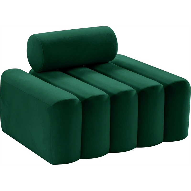 Pemberly Row Contemporary Soft Green Velvet Chair - 41.5