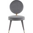 Pemberly Row Contemporary Gray Velvet Dining Chair - 18.9