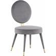 Pemberly Row Contemporary Gray Velvet Dining Chair - 18.9
