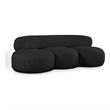 Pemberly Row Contemporary Black Boucle Fabric Sofa - 88.5