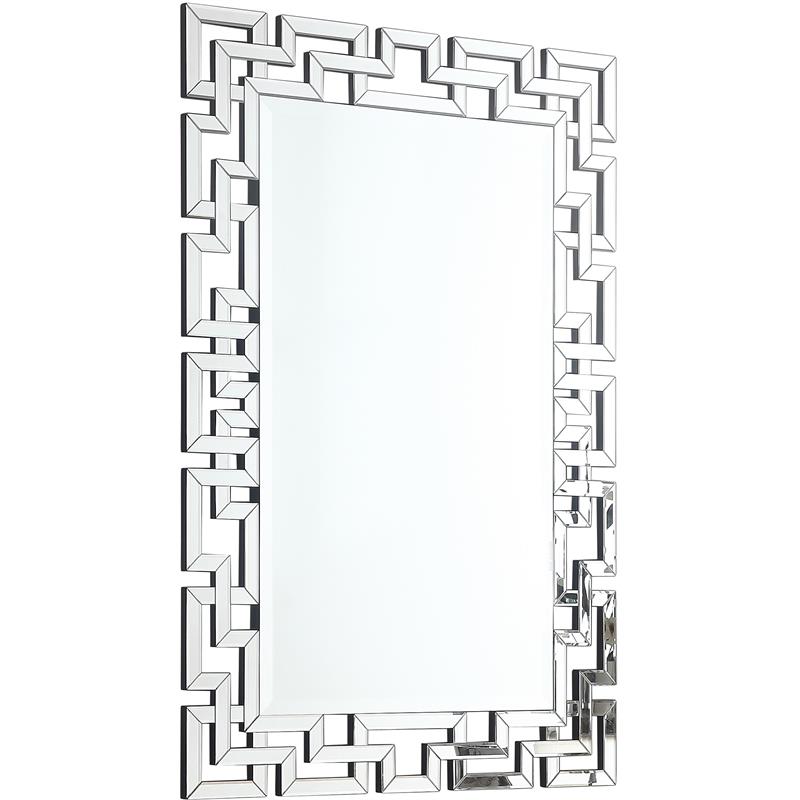 Pemberly Row Contemporary Geometric Designed Mirror - 31.5