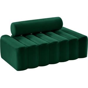 Pemberly Row Contemporary Soft Green Velvet Loveseat - 58&quotW x 32.5&quotD x 28&quotH
