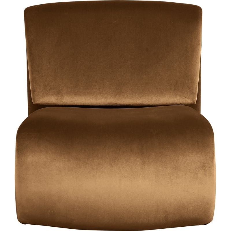 Pemberly Row Contemporary Saddle Velvet Accent Chair - 26