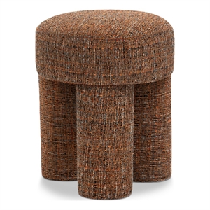 Pemberly Row Contemporary Cognac Fabric Ottoman/Stool - 14.5&quotW x 14.5&quotD x 17.5&quotH