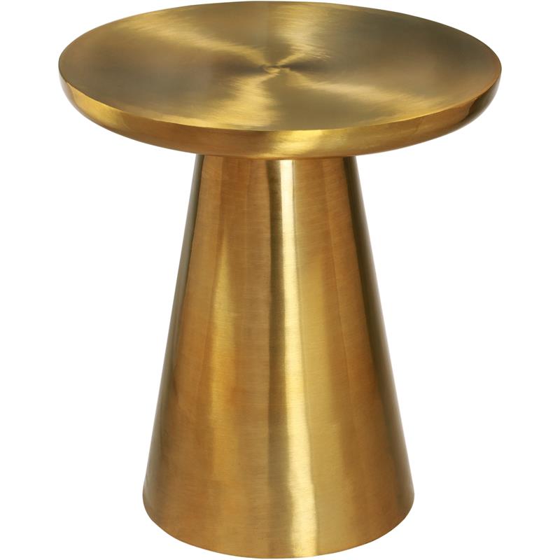 Pemberly Row Contemporary Brushed Gold Metal End Table - 20