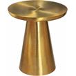 Pemberly Row Contemporary Brushed Gold Metal End Table - 20