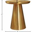 Pemberly Row Contemporary Brushed Gold Metal End Table - 20
