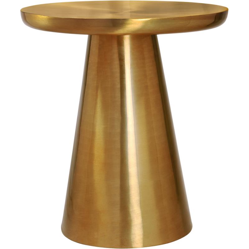 Pemberly Row Contemporary Brushed Gold Metal End Table - 20