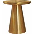 Pemberly Row Contemporary Brushed Gold Metal End Table - 20